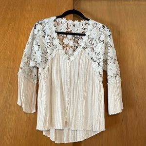 Crochet white top